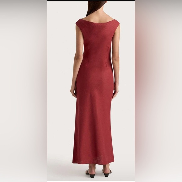 FAITHFULL The Brand Ilride Midi Dress in Wine – Size US 6 (M) - Picture 3 of 15